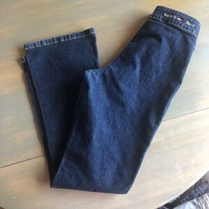 VINTAGE 90s Tommy Hilfiger jeans denim designer flare casual no pockets